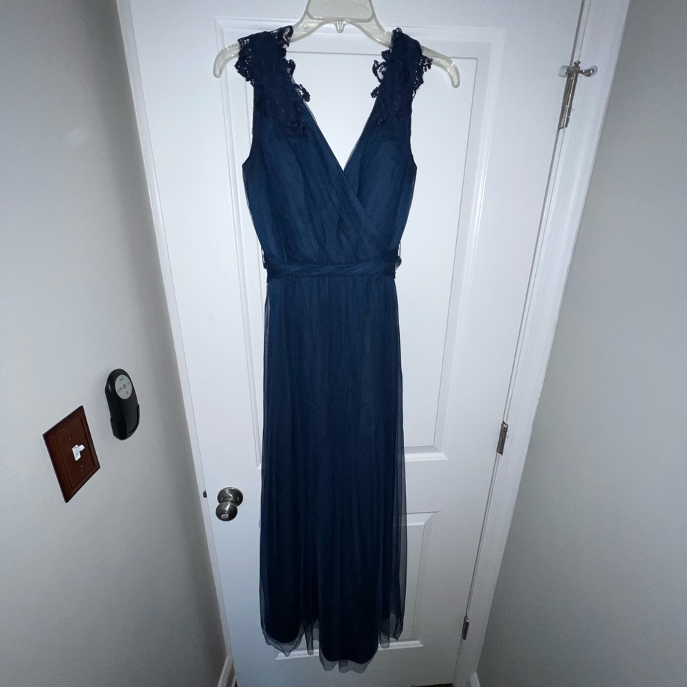 Waiters and watters BHLDN size 8 navy wedding guest dress